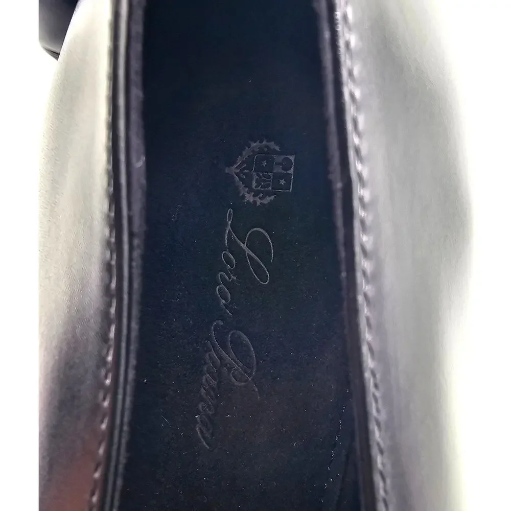 Loro Piana Viola High Wedge Pumps Black Leather FAQ6802 - NWB $1375